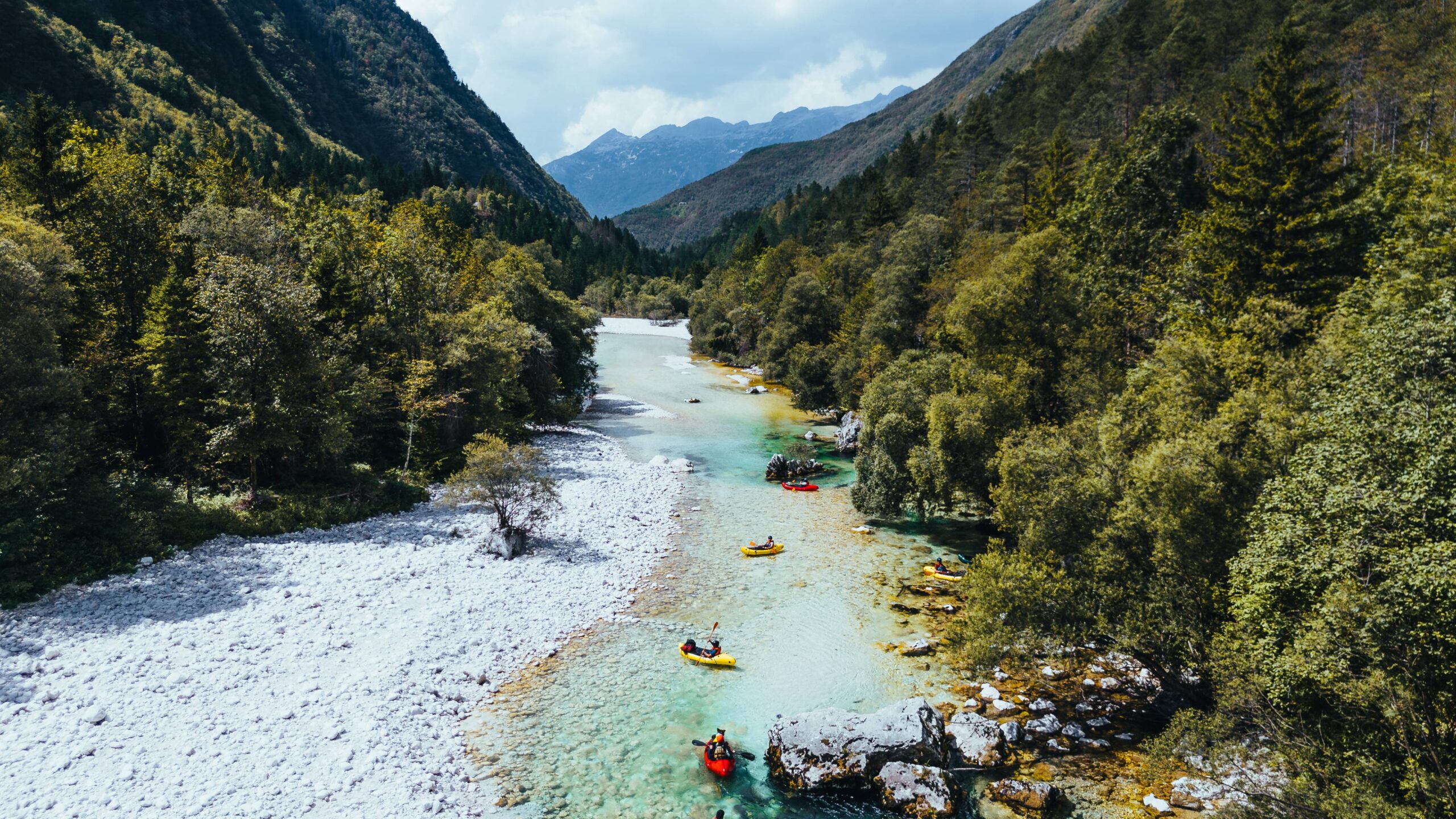 packraft rivière soca slovénie