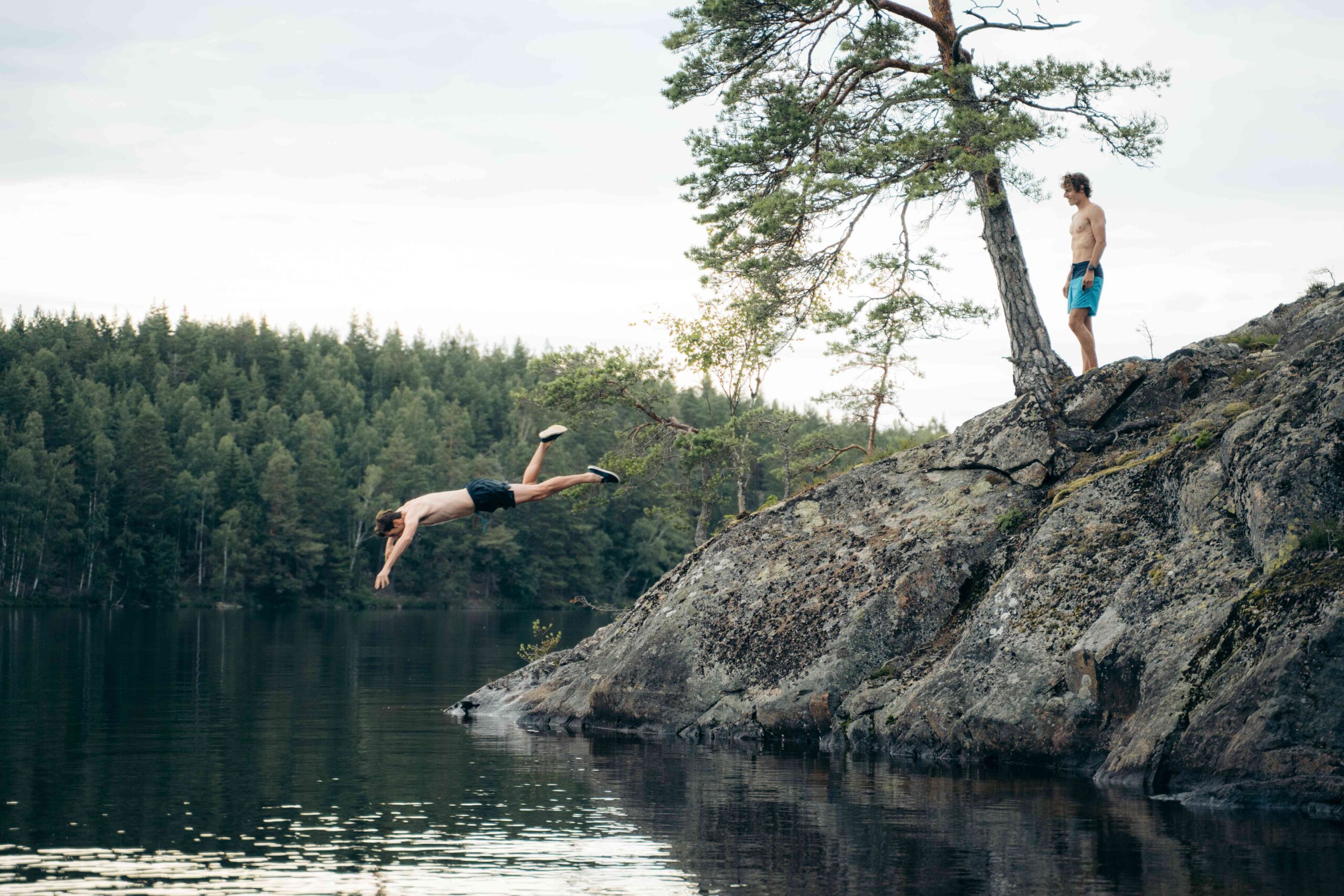 plongeon lac suède