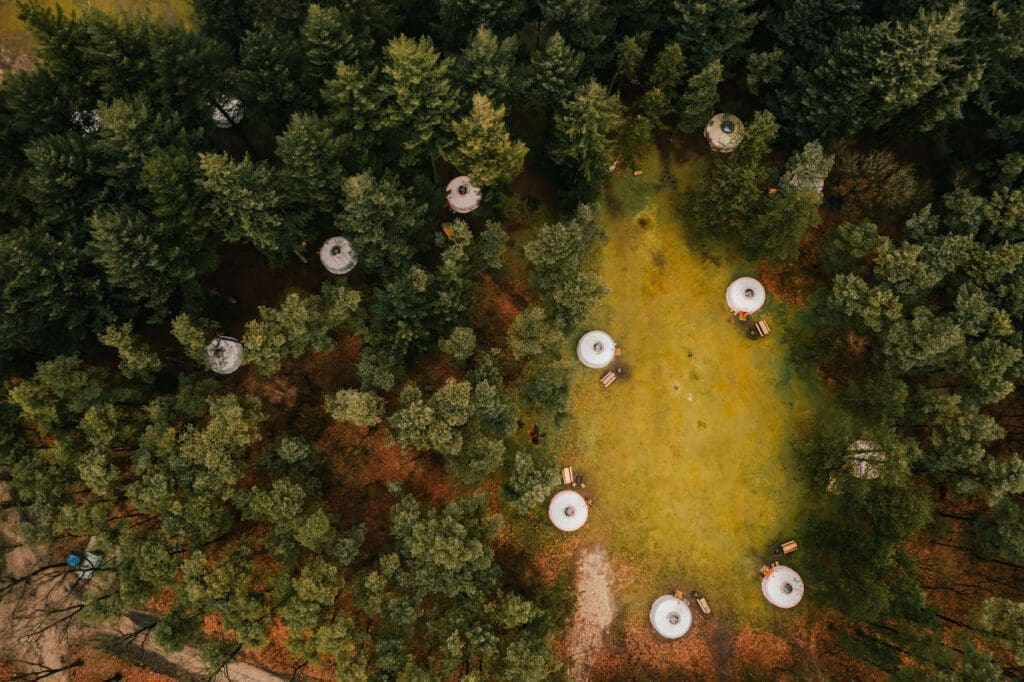 winterwoods glamping from above