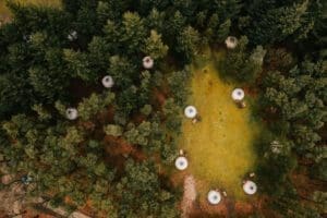 winterwoods glamping from above