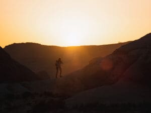 coucher de soleil lors d'un voyage en jordanie